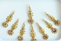 Indian Gold Bridal Forehead Festival Face Bindi Stickers pack