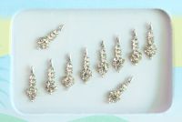 Indian Silver Bridal Forehead Festival Face Bindi Stickers pack