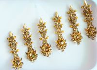 Indian Gold Bridal Forehead Festival Face Bindi Stickers pack