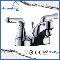 Modern double handle brass basin lavatory faucet