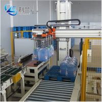 Fully Automatic single column palletizer machine for stacking big bottles and 5 gallon bottles From China