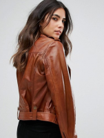 Barney's Originals Belted Leather Jacket