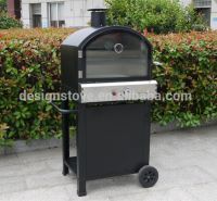 Hot sell commercial movable pizza oven gas smoker grill garden From China