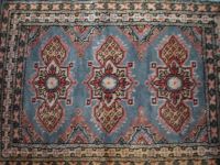 Hand Knotted Grey Wool Rug