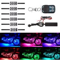 Motorcycle Led Lights-6pcs Rgb Led-control Car Light Atmosphere Strip Kits