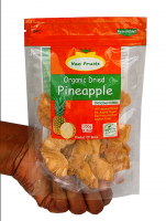 Yao&#039;s organic dried pineapple, 100g pouches.