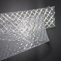 Silver metal thread horse hair braid crinoline for bridal dress and Modern latin dance dress