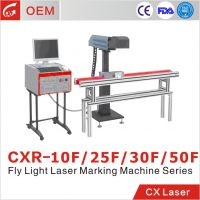 laser marking machine with conveyor 10w/25w/30w/50w for bottles