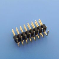 Pin headers male connector with 1mm 1.27mm 2mm 2.54mm pitch single row or dual row straight right angle smt type pins