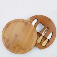 bamboo wood cheese box with tools