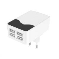 Wholesale EU Plug 22W 4.4Amp 4 Port USB Phone Wall Charger US multi port mobile phone cell phone charger tablet charger