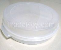 transparent  round thick wall container with cover  plastic mould