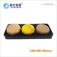 China Suppliers Disposable Food Grade Plastic 3pcs Macaron Packaging