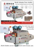 Two heads multi-blades tile cutting machine