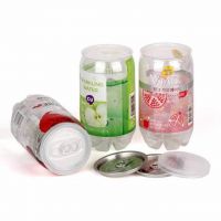 350ml PET Plastic Easy Open Can With Lid For Soft Drink High Temperature Resistance