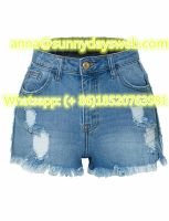 2019 New Lady sexy skinny hot shorts denim jeans high waist short jeans