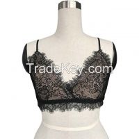 Hot sale black lace sexy V neck condole belt