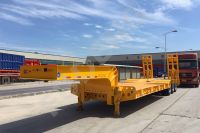 3 axle low bed truck trailer low loader profile trailers gooseneck semi trailer