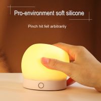 Emotional colorful silicone lamp USB charging reaction night light