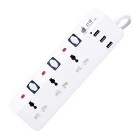 Extension cable 3 channel 15A intelligent charger euro power socket