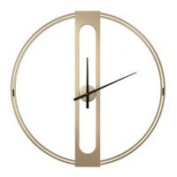 Golden metal wall clock