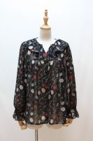 ladies printed chiffon blouse