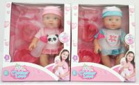 30CM BABY DOLL WITH DRINK and PEE WITH 5PCS ACCESSORIES (2 COLORS) W38825-2