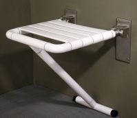 Lift-Up Shower Seat With Floor Support