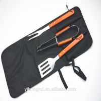 Barbecue tool set 3 piece bbq grill tool set with apron bag From China