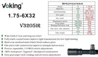 rifle scope 1.75-6X32 IR magnifier scope with your own APP