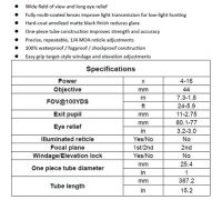 magnifier scope 4-16X44 AO magnifier scope with your own APP