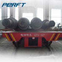 Workshop Material Rail Transporter Pallet Transfer Cart With Dc Power