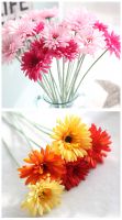 artificial jamesonii flowers, silk Gerbera jamesonii, handmade decorative flower