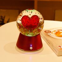 Valentines gift USB battery charging colorful led light wireless speaker