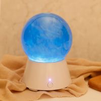 Creative gift magic planet led light rechargeable wireless speaker