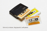 Cassette shaped pouch for earphones-replay404