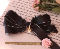 Korean Handmade ribbon bow hair pin clip barrette ponytail holders accessories ko2 gift