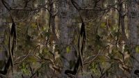 Green Camo Printed Polyester Tricot for Hunting in Low Royalty Rate