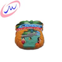 Orange shape 2d 3d soft pvc souvenir custom fridge magnet From China