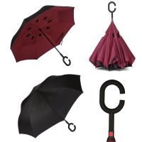 Gifts Custom Straight Reverse Safety Winproof Umbrella