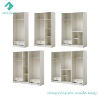 Foshan manufacturer low price MDF wooden bedroom wardrobe