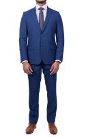 Blue Slim Fit Merino Suit