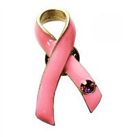 Custom Hot Sell Metal Pink Ribbon Lapel Pins Gift Lapel Pin Badge