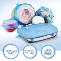 Food container,Silicone Stretch Lids(set of 6)