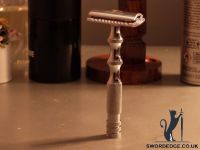 Sword Edge Heavy Duty Double Edge Safety Razor 120 Grams Pewter Head