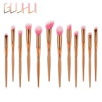 Drop Shipping Makeup Brushes 8pcs Heart type - Rose Gold Set Powder Foundation Eye Shadow Blush Rose Gold Cosmetic Brushes