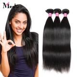 Meetu Brazilian Virgin Straight Human Hair 3 Bundles 8a Unprocessed