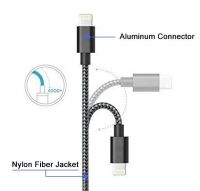 Braided Usb Cable  Mfi Certified For Apple