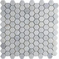 Arabescato Carrara Marble MosaicTile in White From China