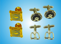 Gentlemen's Suit Golden Alloyed Cuff Link